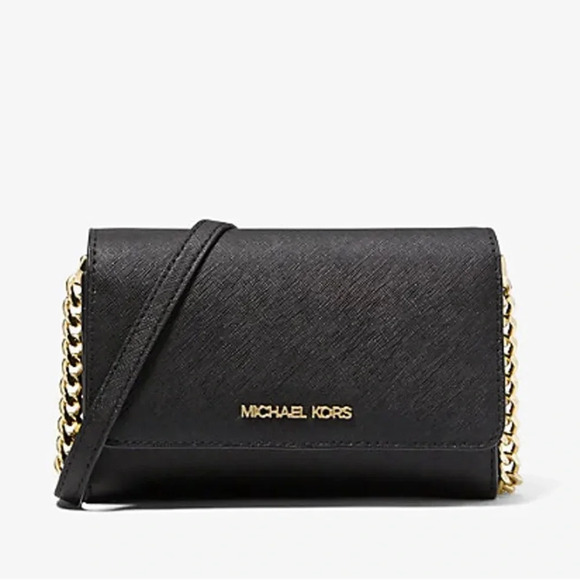 MICHAEL KORS Jet Set Travel Medium Saffiano Leather Smartphone Crossbody Bag - Picture 1 of 4